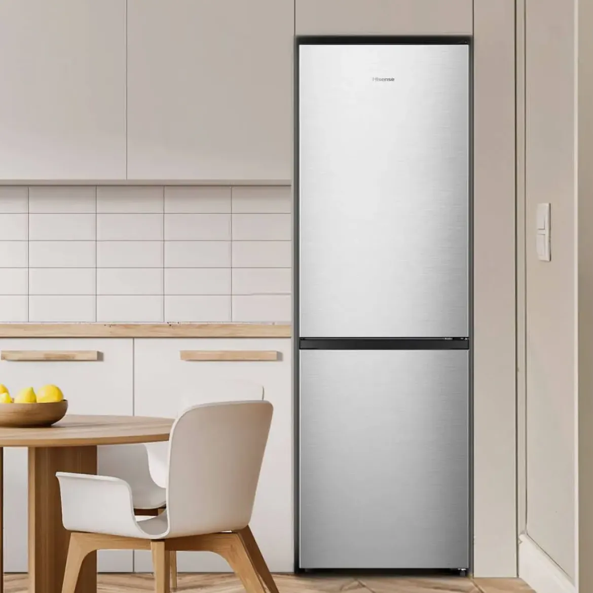 Frigorífico Combi Hisense Inox 304 L Total No Frost Clase E RB390N4ACE