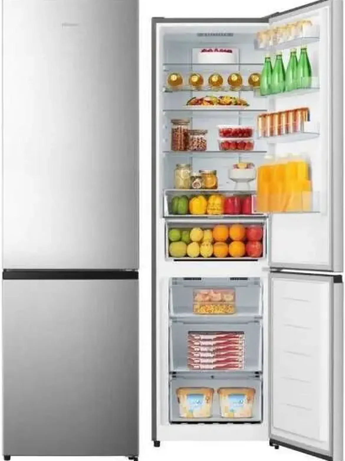 Frigorífico Combi Hisense Inox 336L Clase E RB440N4BCE