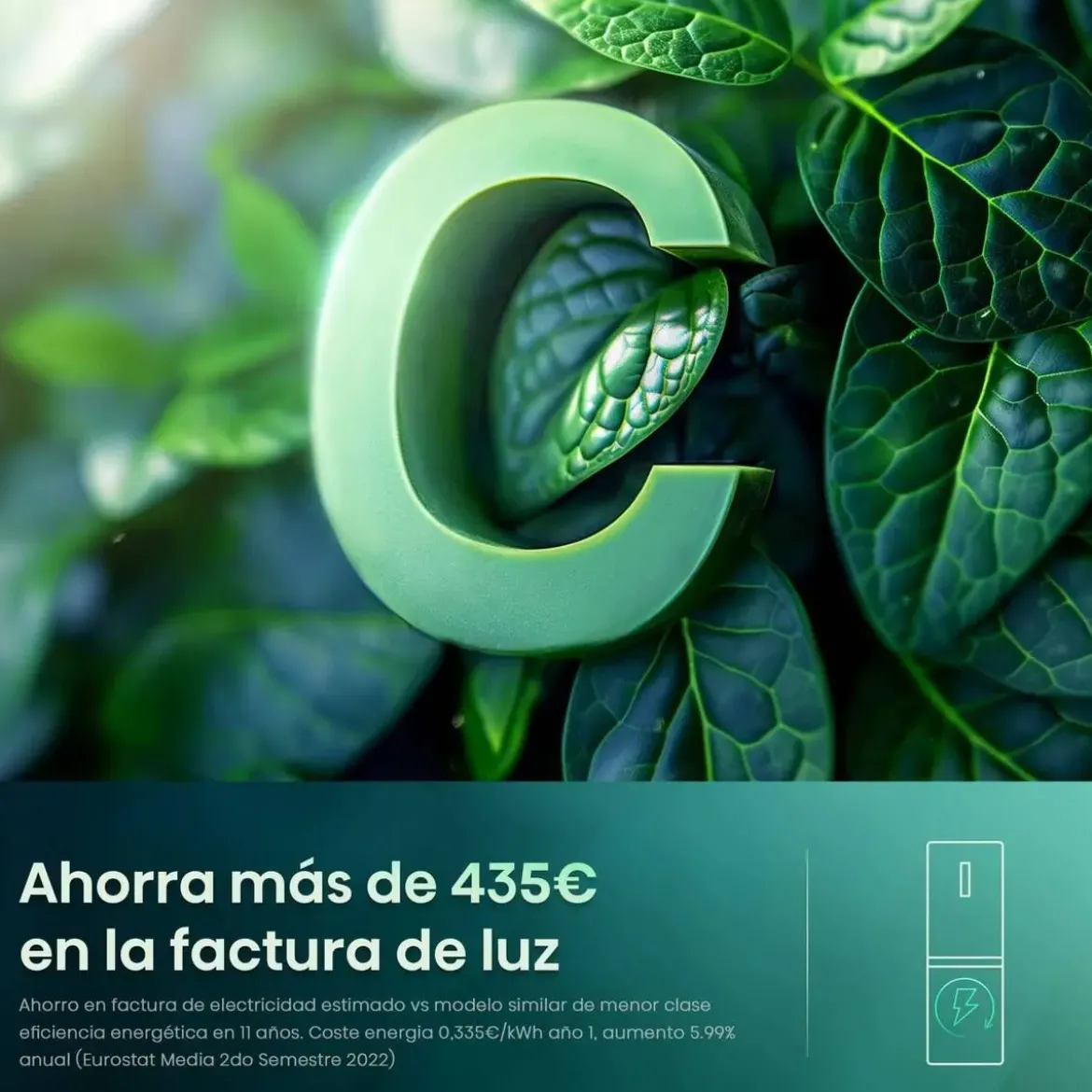 Frigorífico Combi Hisense No Frost Clase C 304 Litros R839ON48CC