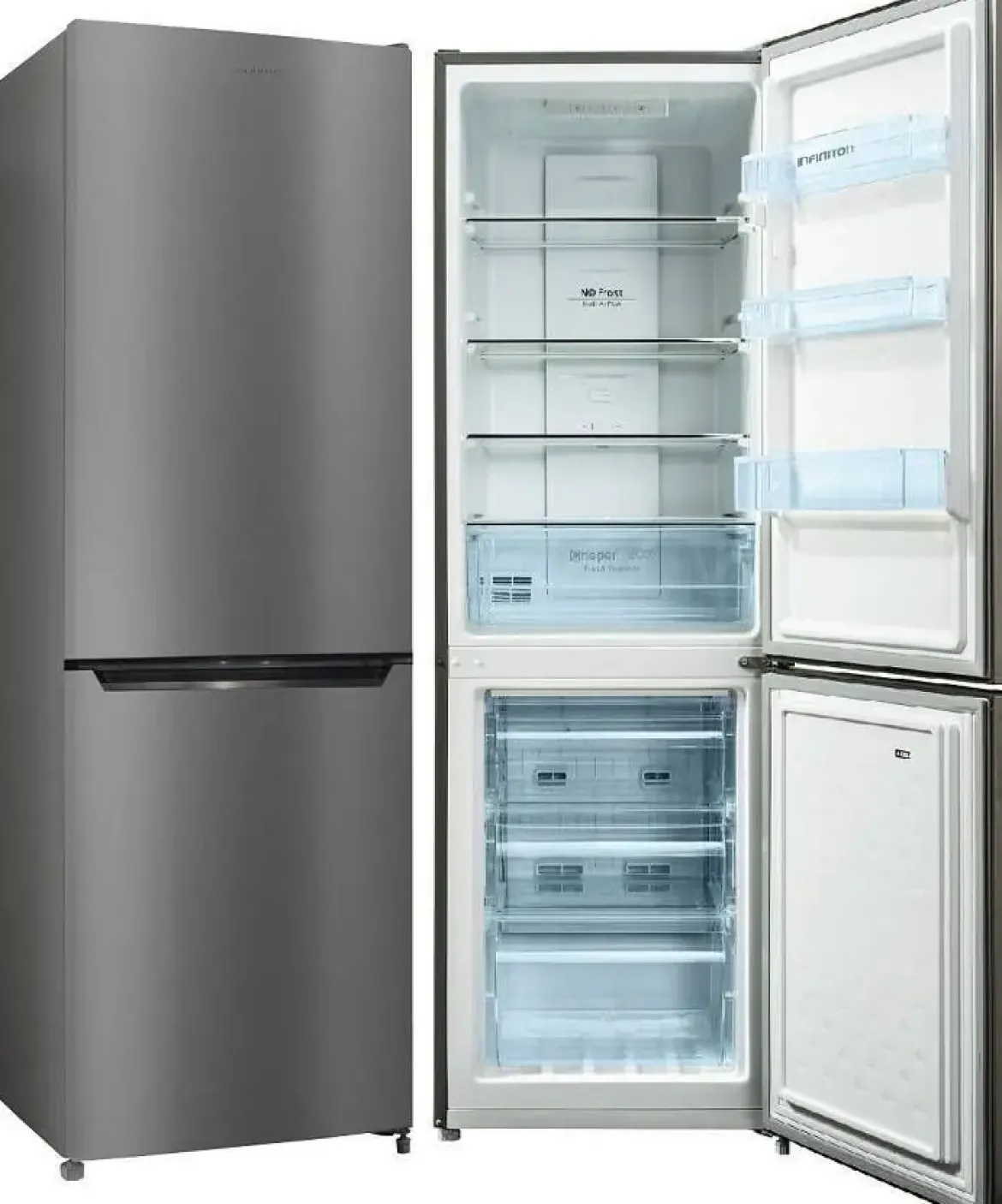 Frigorífico Combi INFINITON No Frost Inox E 231L FGC-236C70XEM