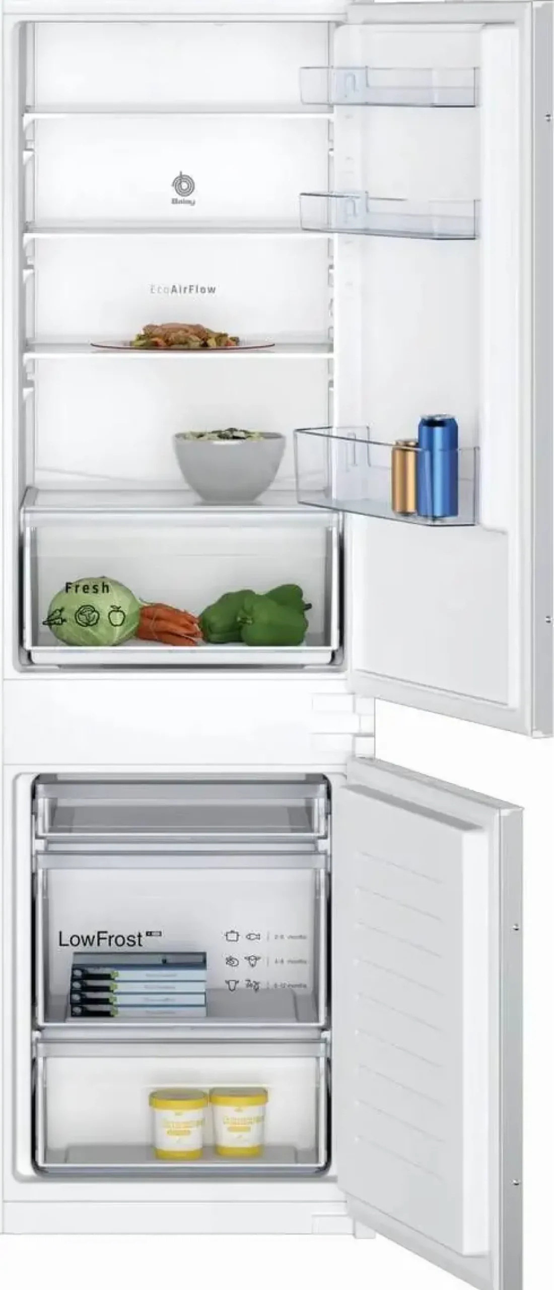 Frigorífico Combi Integrable Clase E 177,2 cm Cíclico Puerta Deslizante BALAY 3KIE711S
