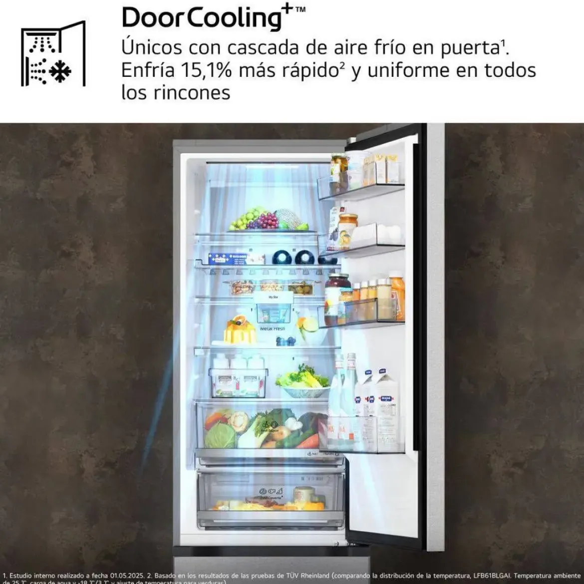 Frigorífico Combi LG G88S726AM8 No Frost Inox Antihuellas 375L Clase A