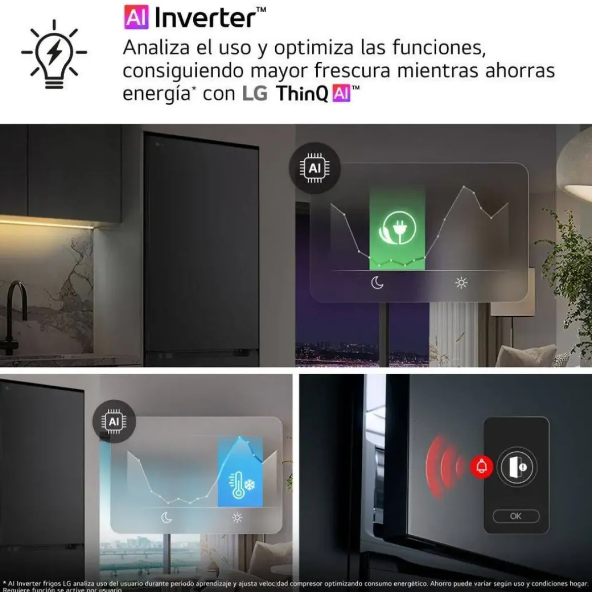 Frigorífico Combi LG G88S726AM8 No Frost Inox Antihuellas 375L Clase A