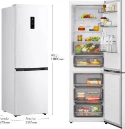 Frigorífico Combi LG 333 L Blanco con Door Cooling+ GBBSJ11DSW