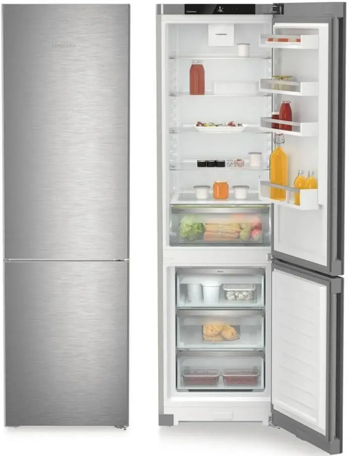 Frigorífico Combi LIEBHERR PURE No Frost Inox Clase C CNSDC5703