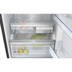 Frigorífico Combinado No Frost en Cristal Negro BALAY 3KFC869NI