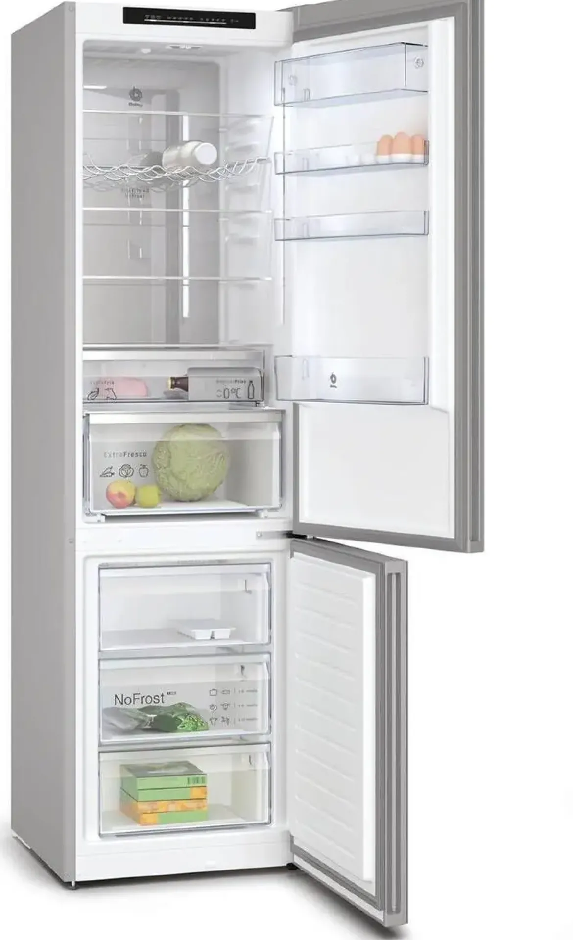 Frigorífico Combinado No Frost Cristal Blanco BALAY 3KFC869BI