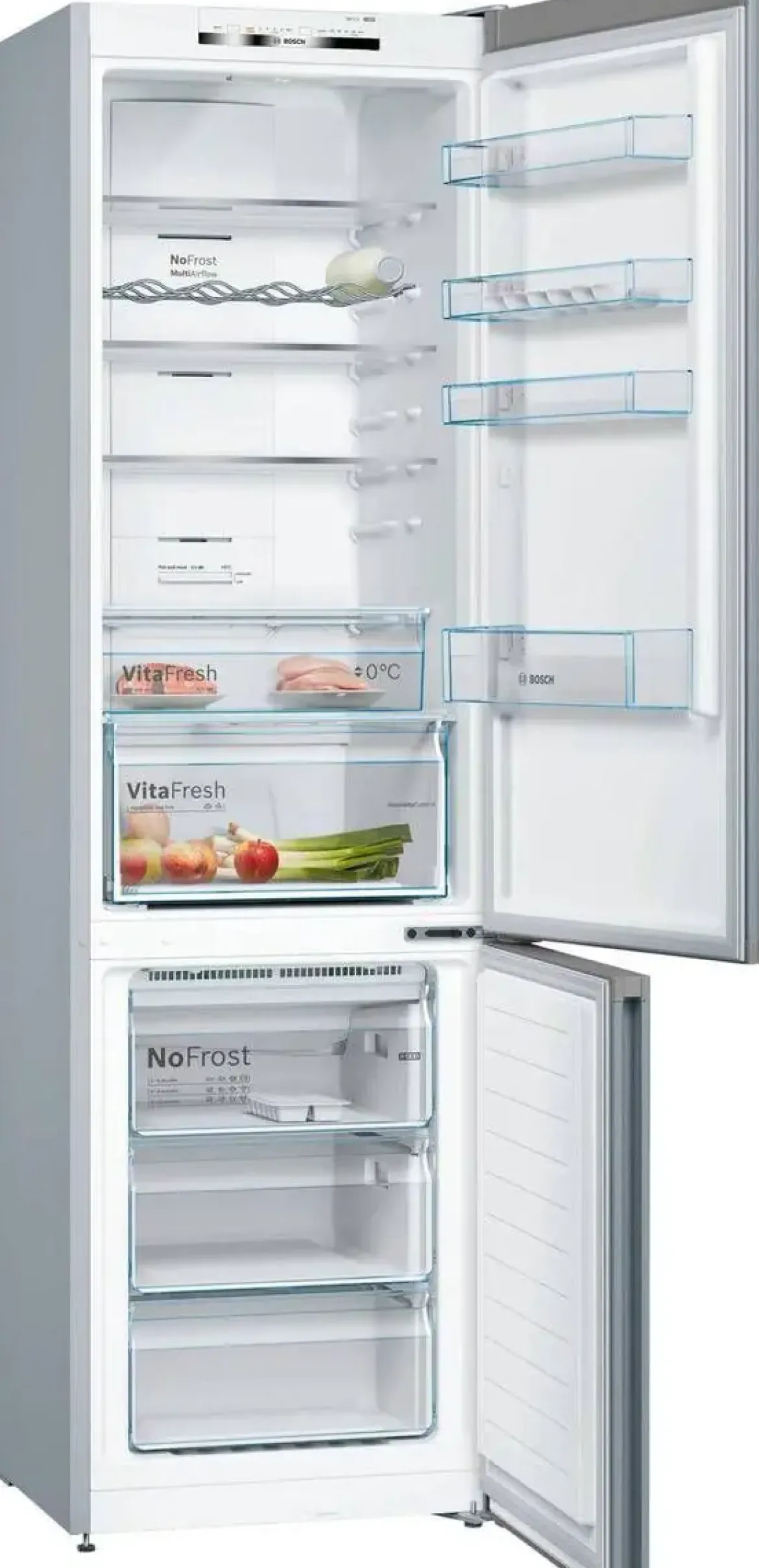 Frigorífico Combi NoFrost en Acero Inoxidable BOSCH KGN39VIDB