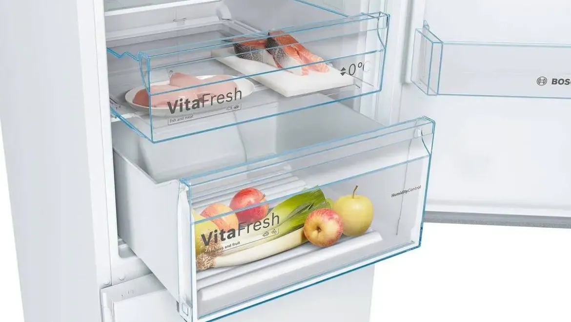 Frigorífico Combi No Frost en Blanco con Cajón VitaFresh BOSCH KGN39VWDC