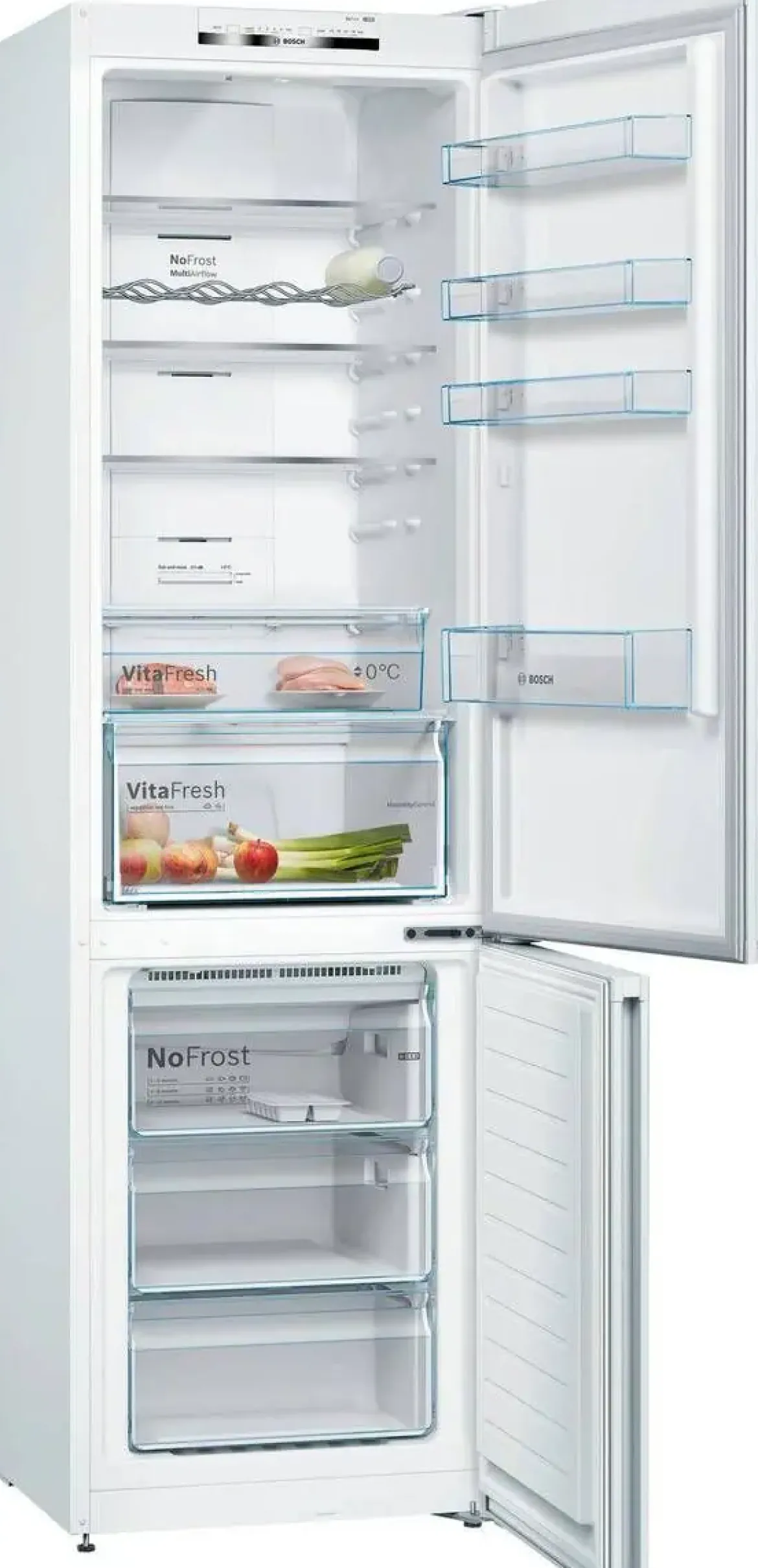 Frigorífico Combi No Frost en Blanco con Cajón VitaFresh BOSCH KGN39VWDC