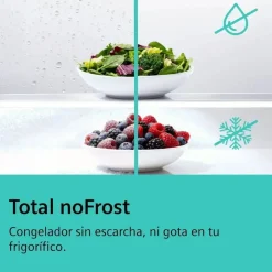 Frigorífico Combi SIEMENS NoFrost Inox Clase D 203 cm KG39NVIDG