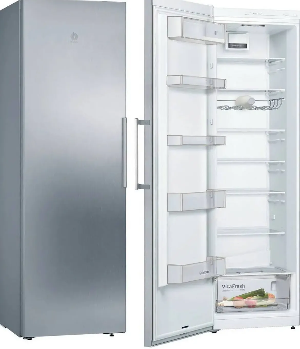 Frigorífico de 1 Puerta 186x60 cm en Acero Antihuellas BALAY 3FCE553ME