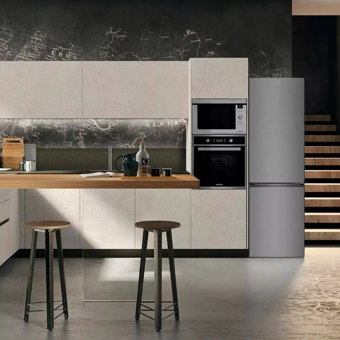 Frigorífico INFINITON Combi No Frost Inox E 260L FGC262C80XEV
