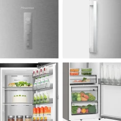 Frigorífico 1 Puerta Hisense RL3K370SAIE1 No Frost Inox 372L Kitchen Fit