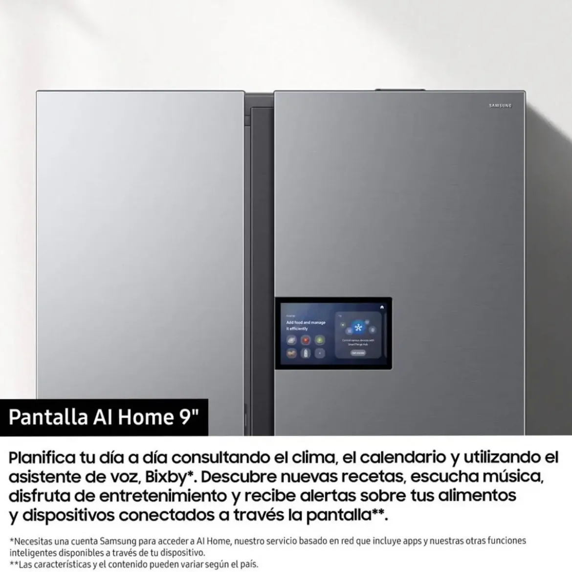 Frigorífico Side by Side SAMSUNG No Frost Inox 621L Display 9" RS90F64EETEF