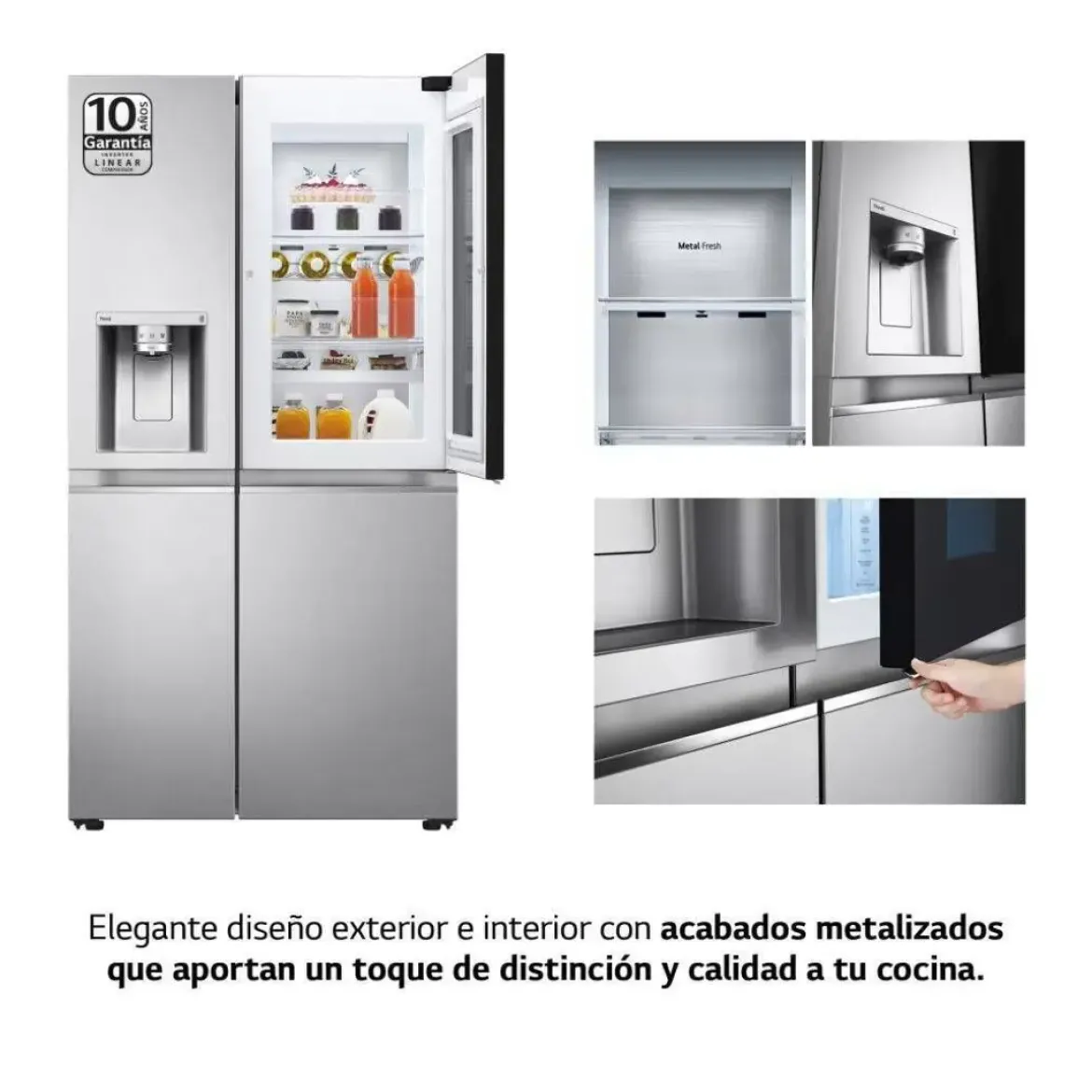 Frigorifico Americano LG Side By Side 179 cm Clase E GSXV90MBAE