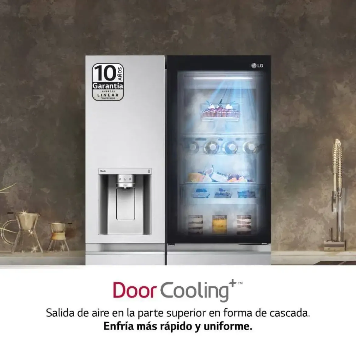 Frigorifico Americano LG Side By Side 179 cm Clase E GSXV90MBAE