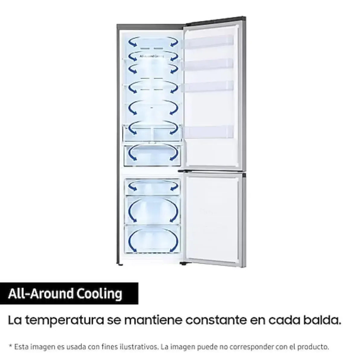 Frigorifico Combi SAMSUNG 390L Clase C con Smart IA RB38C605CWW