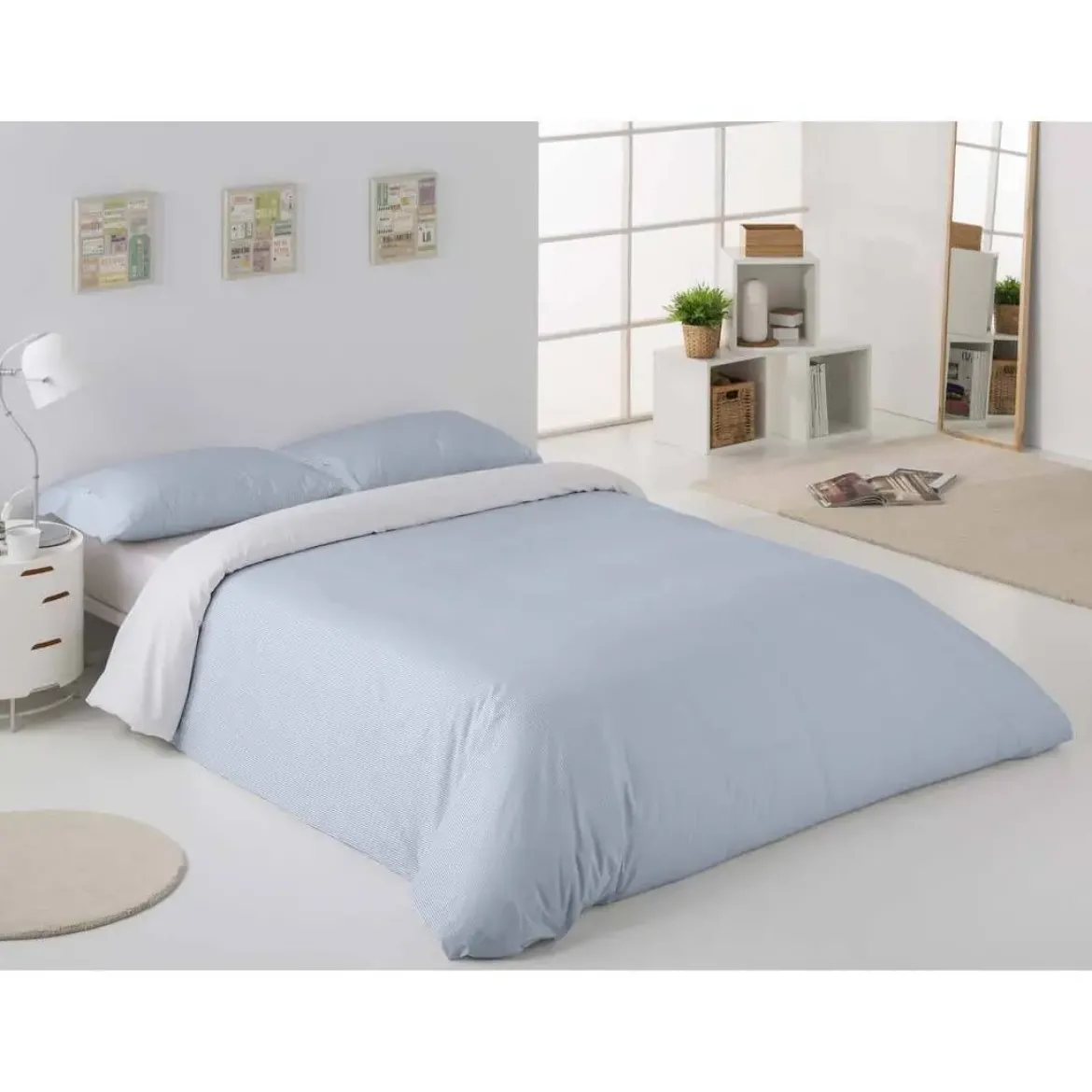 Funda Nórdica 200 Hilos Cama 135 GRETA Azul