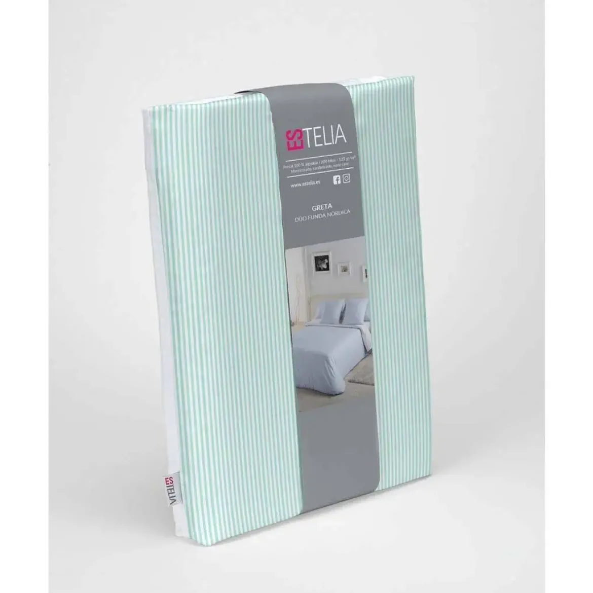 Funda Nórdica 200 Hilos Cama 150 GRETA Aqua