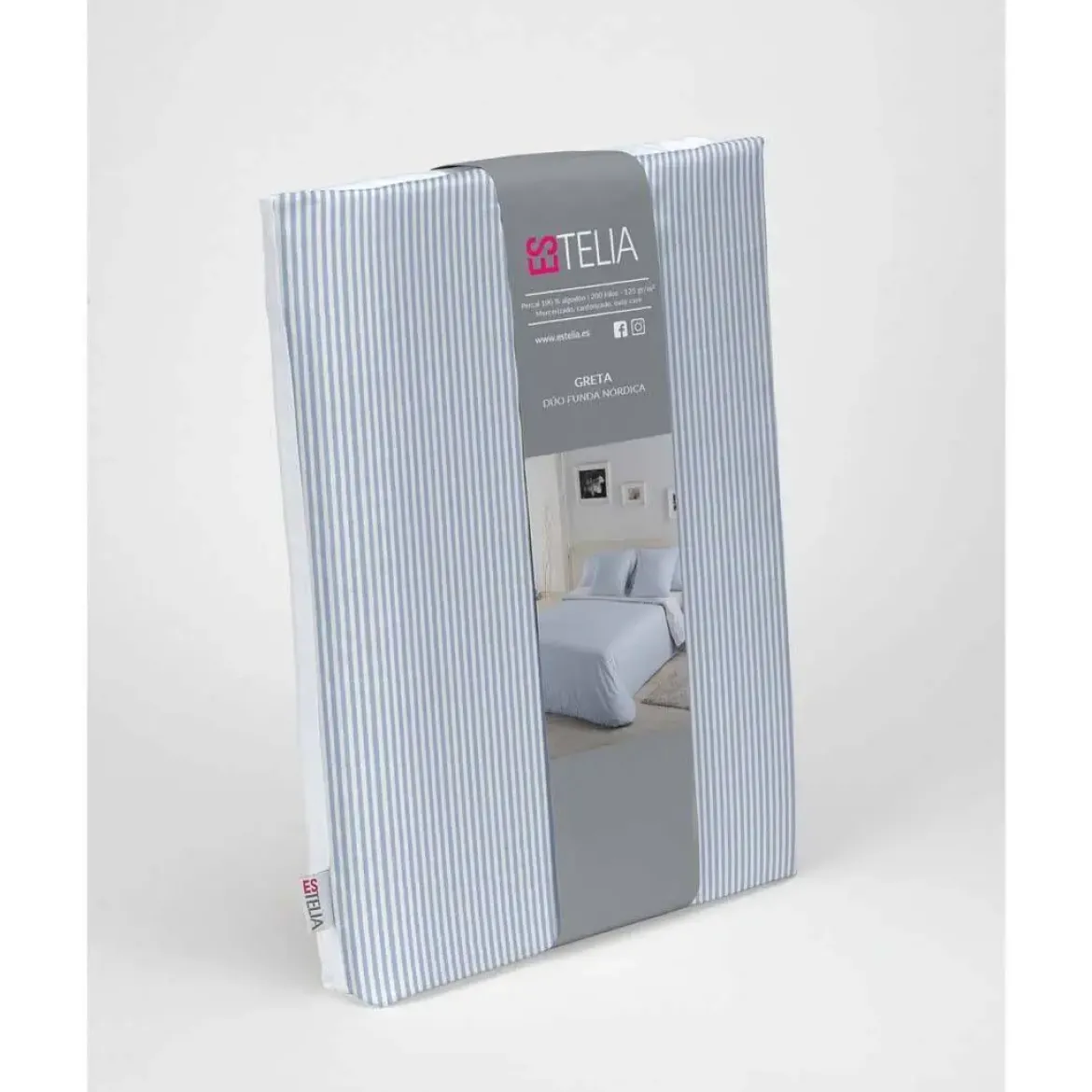 Funda Nórdica 200 Hilos Cama 150 GRETA Azul