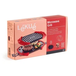 Grill para Microondas Color Rojo 3-4 Personas LEKUE 881800