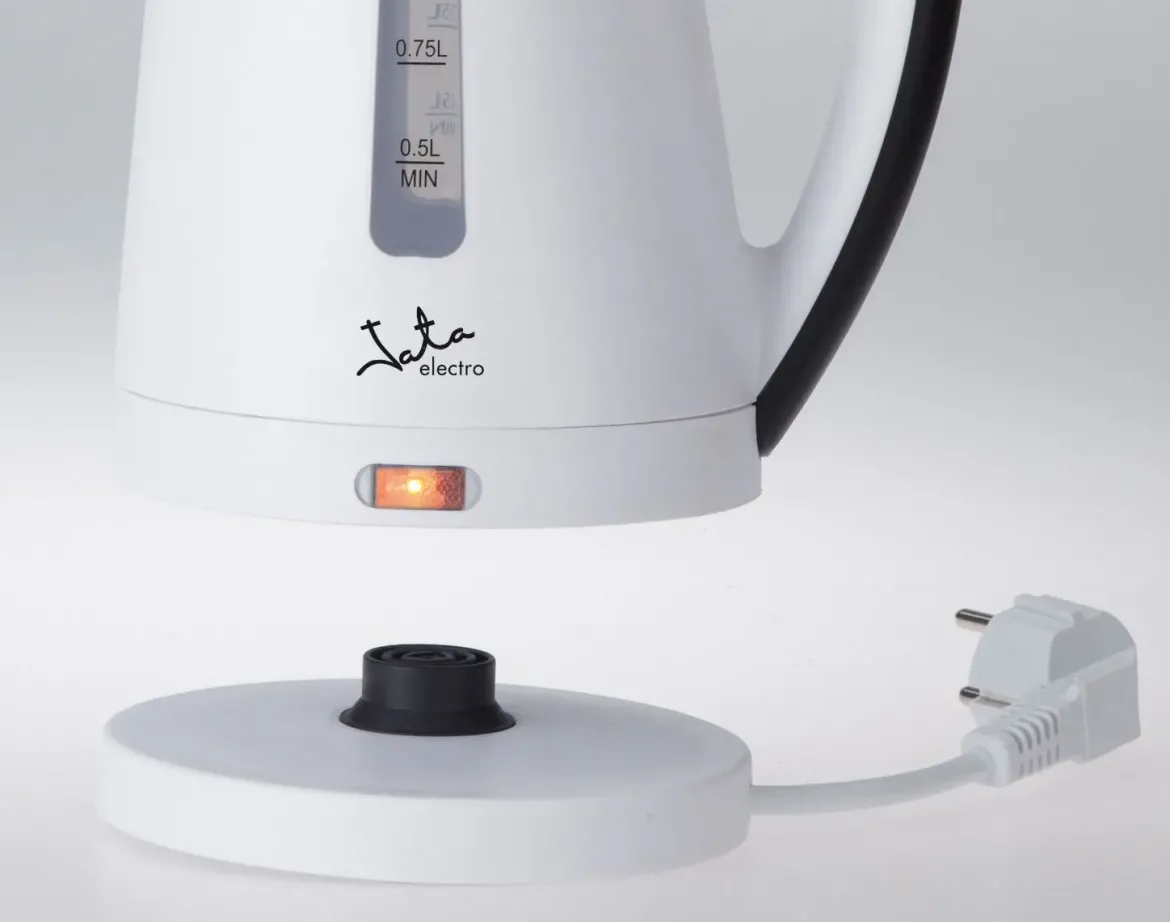 Hervidor Agua JATA 1L 2000W Blanco Resistencia Oculta HA701