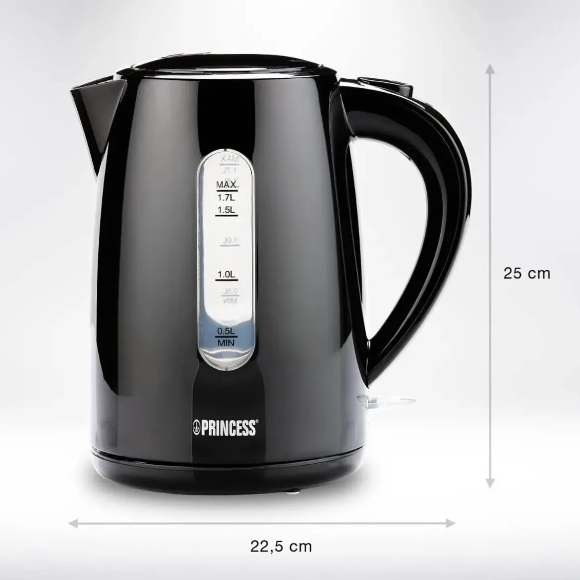 Hervidor PRINCESS 1.7 L 2200 W Negro 236017