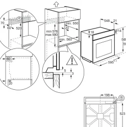 Horno AEG Multifunción Inox A+ 72L OU5AB21FSM