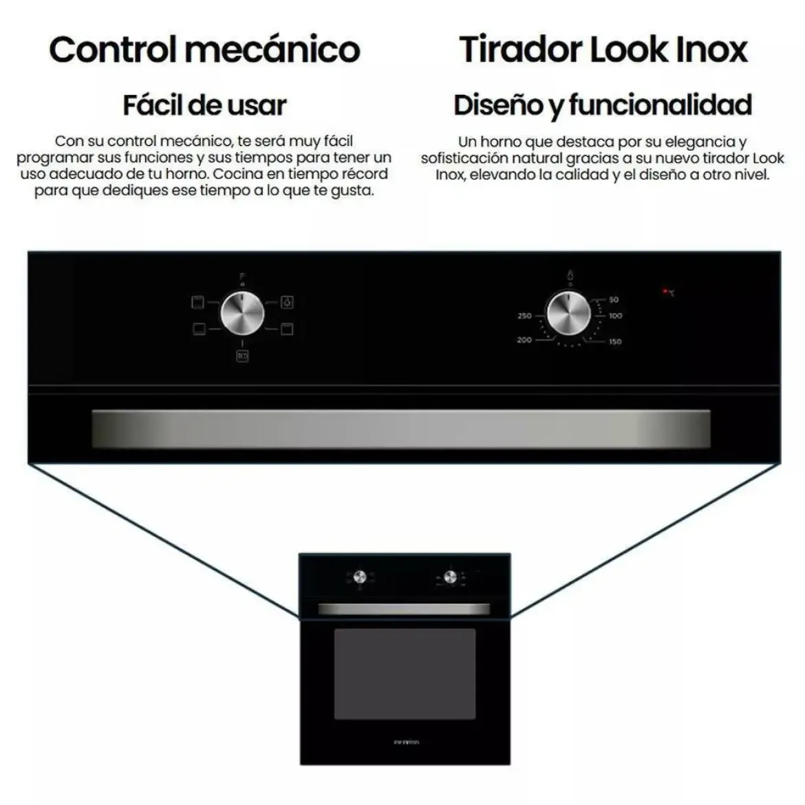 Horno INFINITON 70L Cristal Negro A 3000W 4L70BK