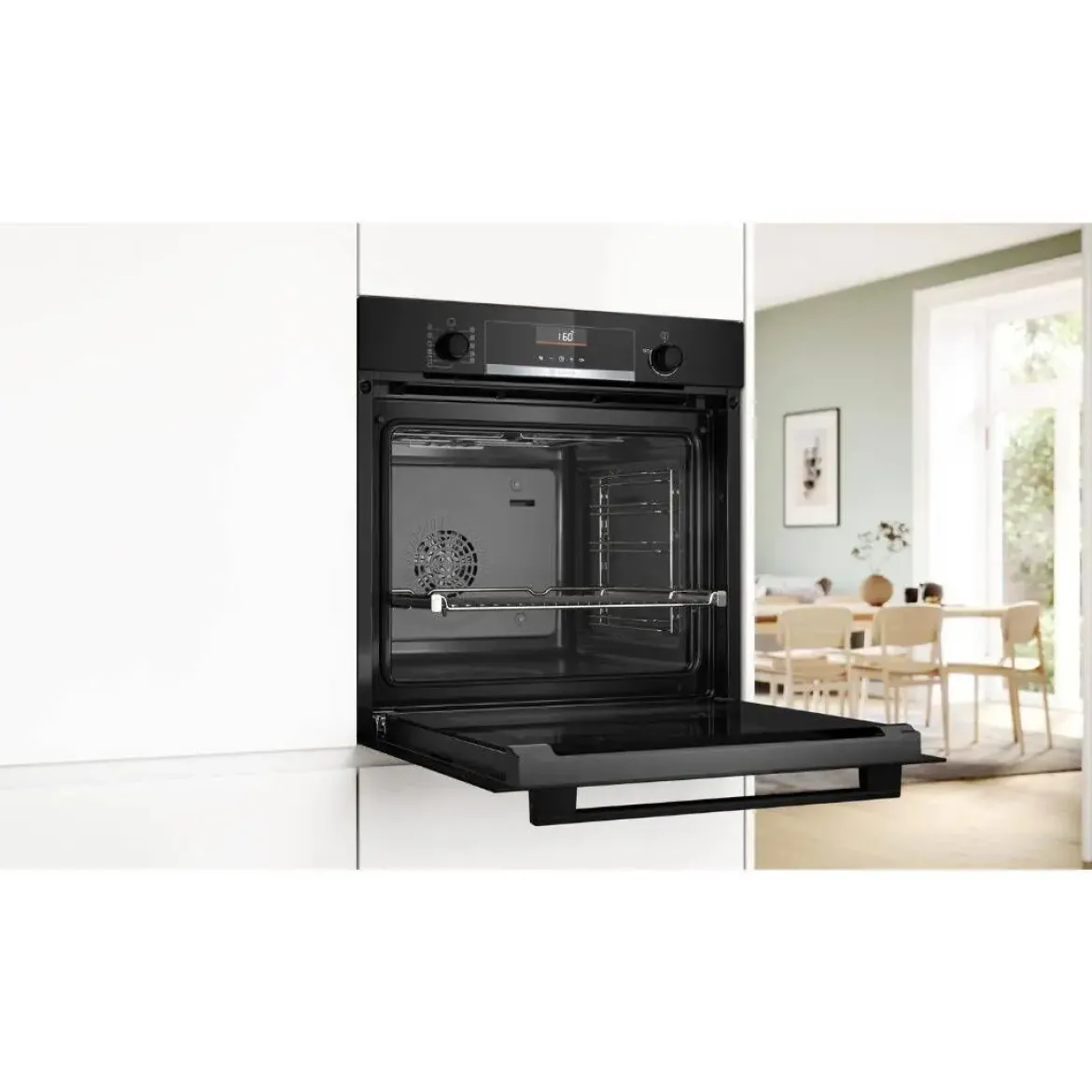 Horno Multifunción Bosch A+ 71L Cristal Negro HBG536EB4
