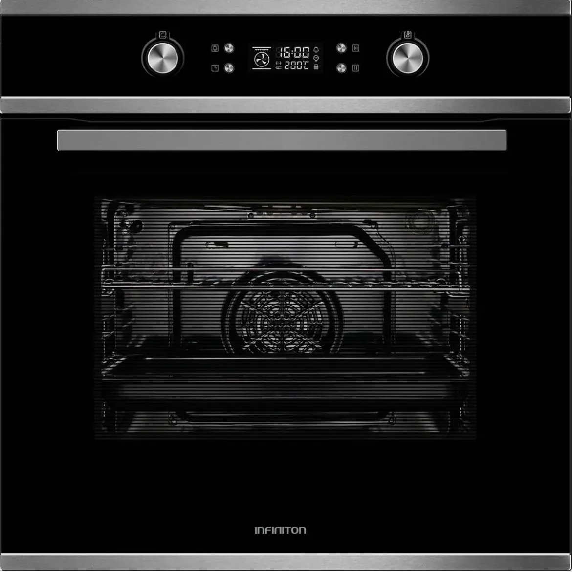 Horno Multifunción Infiniton PI659AT Pirolítico 70L Cristal Negro 3200W
