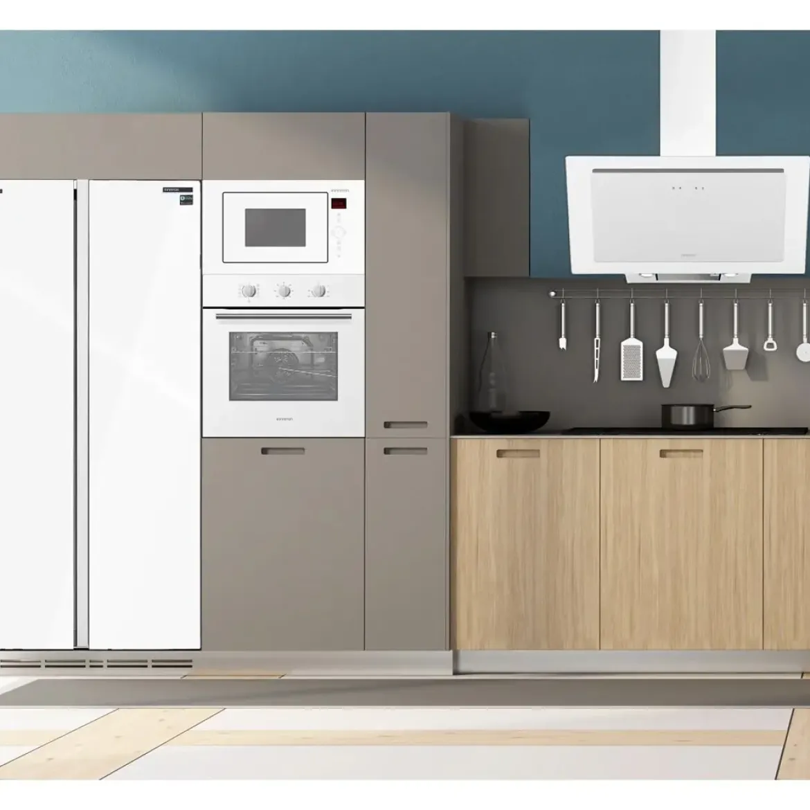Horno multifunción INFINITON 65L Cristal Blanco A 818LB