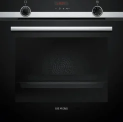 Horno Multifunción Siemens Pirolítico 71L A+ Negro/Inox Raíles 1 Nivel HB574AER4