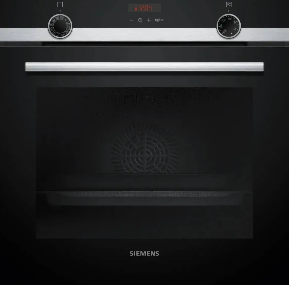 Horno Multifunción Siemens Pirolítico 71L A+ Negro/Inox Raíles 1 Nivel HB574AER4