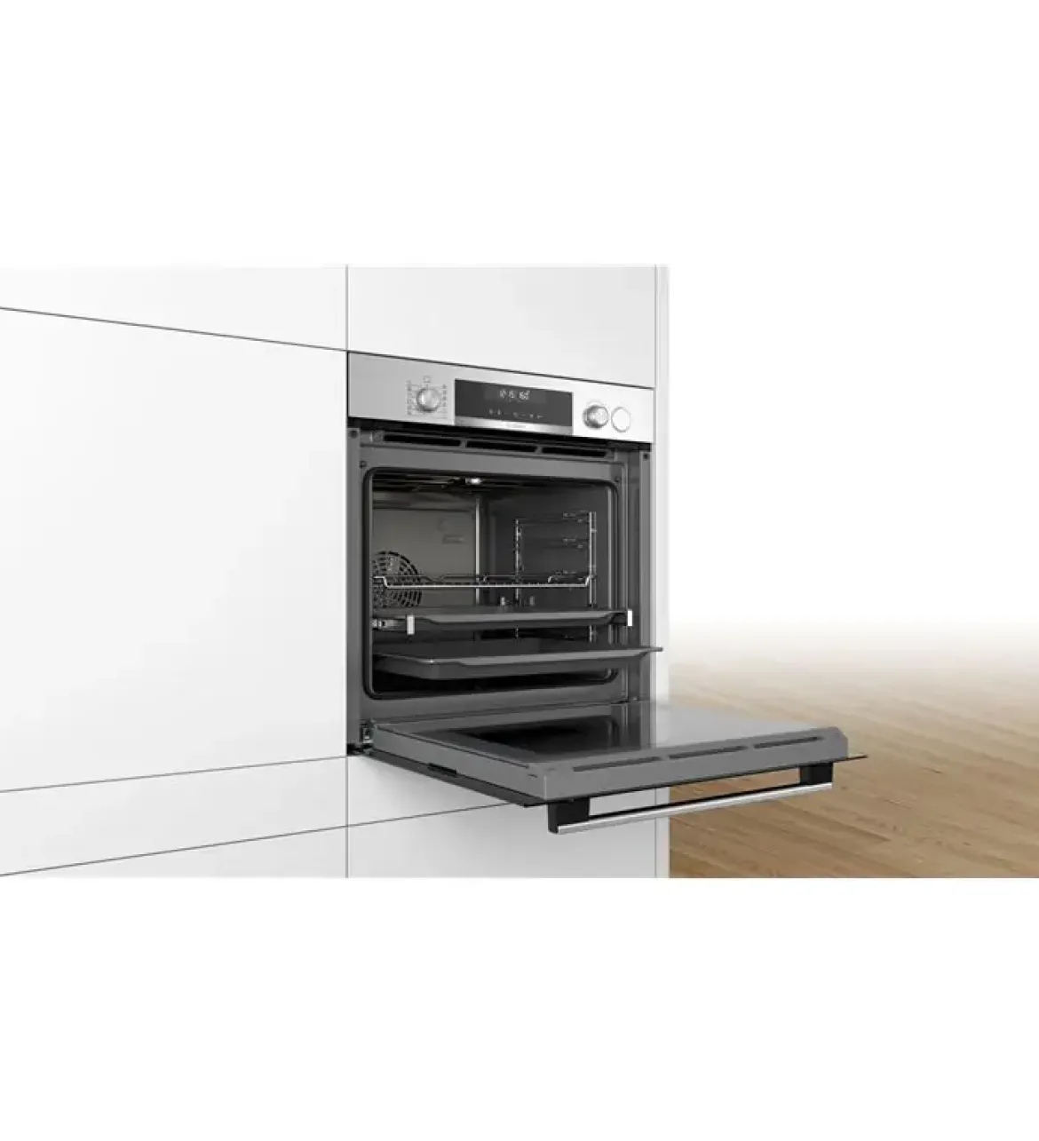 Horno Multifunción Vapor Bosch 71L Cristal Negro Inox HRA5380S1