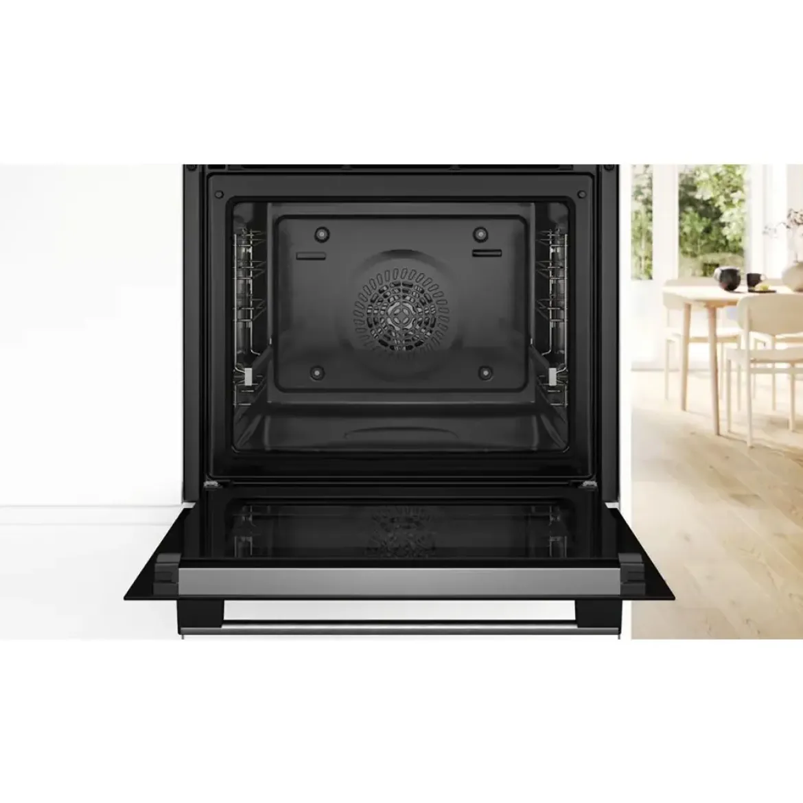 Horno pirolítico Bosch 71L cristal negro inox A HBA574ES3