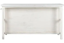 Isla de Cocina con Encimera de Mármol y Cajones Color Blanco MB-224036