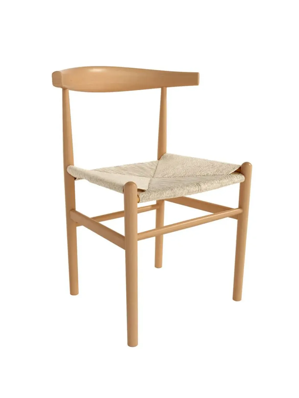 Juego de dos sillas con Asiento de Cuerda Natural y Estructura de Madera Haya Natural FUJI CG1916HC