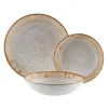 Juego de Mesa de 18 Platos de Pocelana con Diseño Color Tierra PROVENCE 22450049