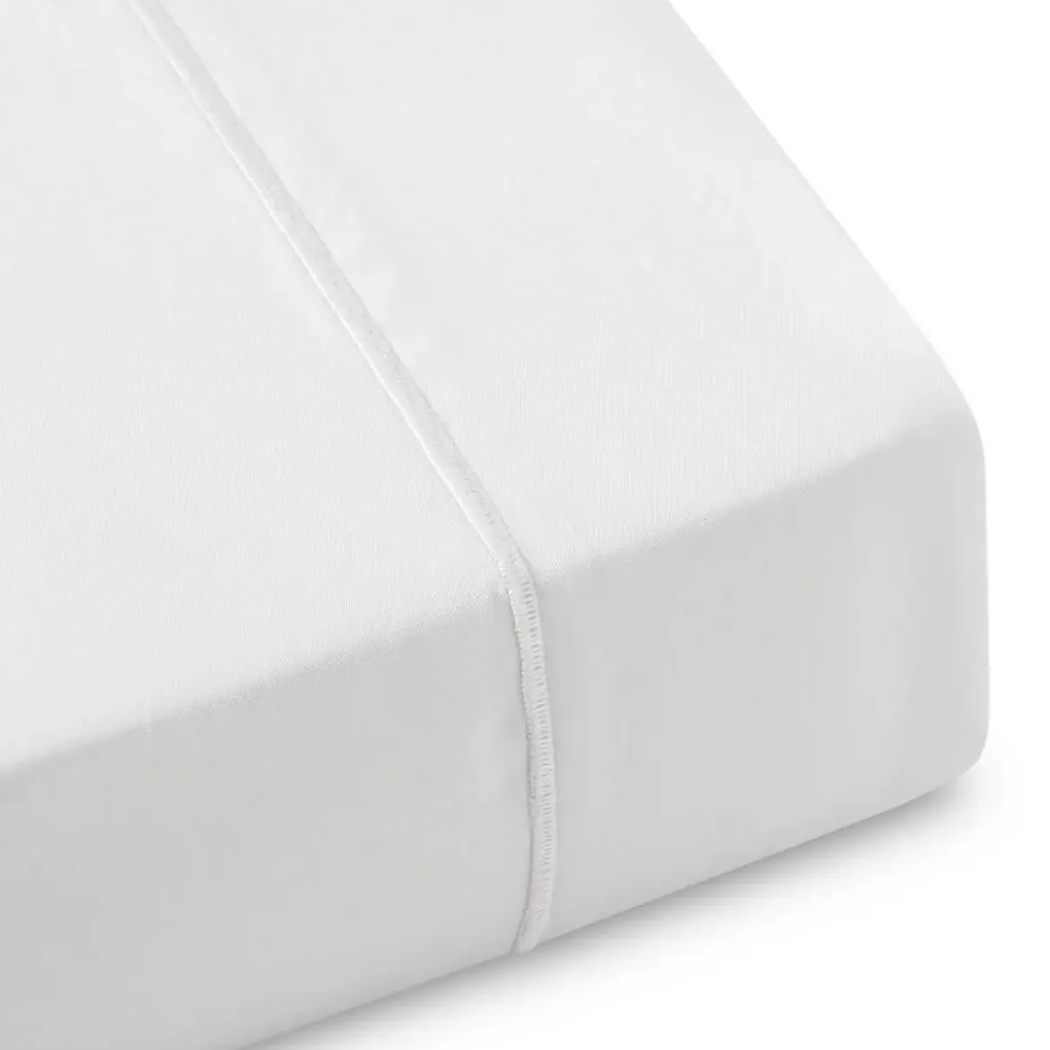 Juego de Sábanas de Algodón 500 hilos Blanco 180 cm TELIA HOME