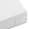 Juego de Sábanas de Algodón 500 hilos Blanco 90 cm TELIA HOME