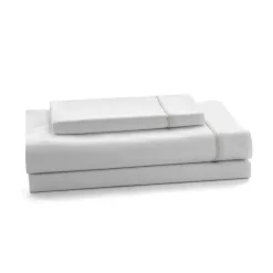 Juego de Sábanas de 180 cm de 600 Hilos Color Blanco ESTELIA 376765