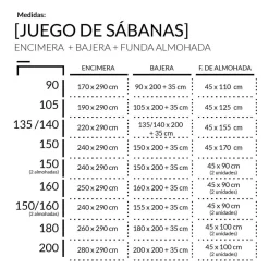 Juego de Sábanas de 105 cm de Satén Color Blanco ESTELIA 252439
