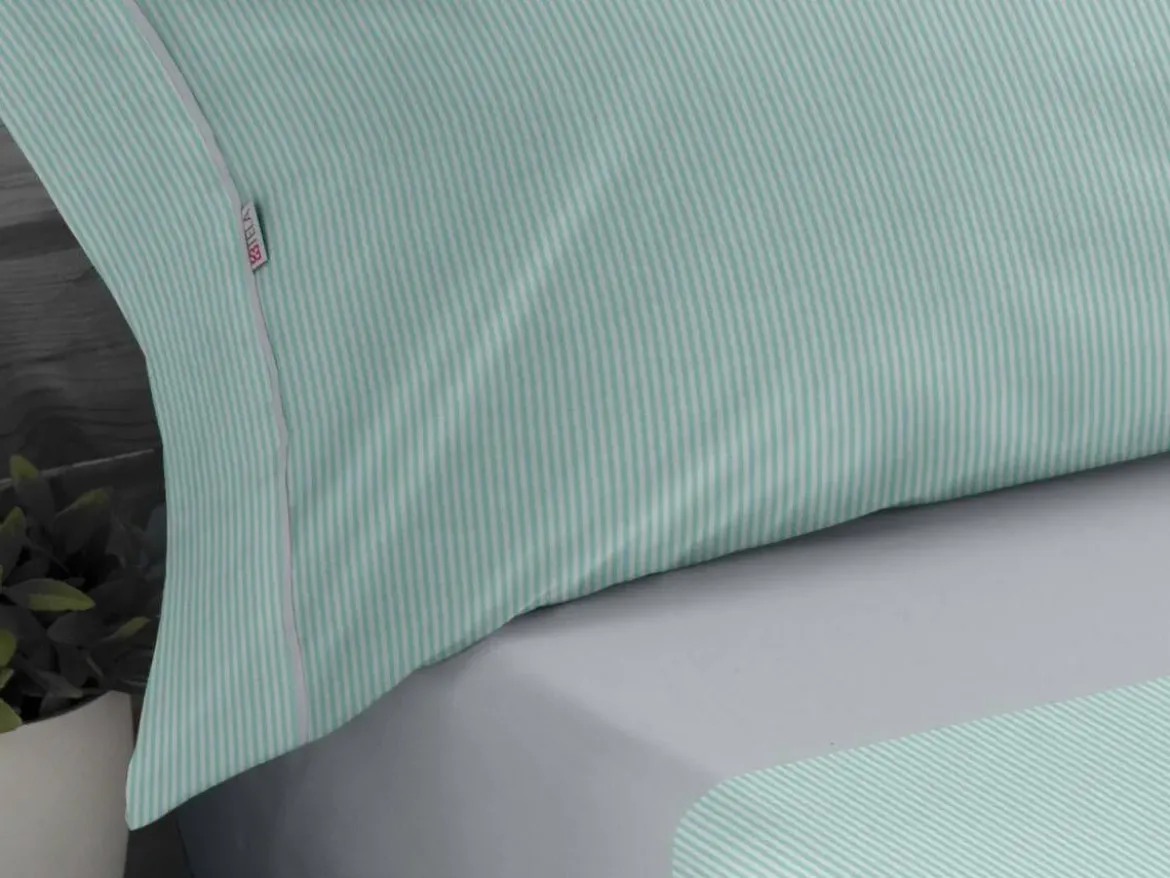 Juego de Sábanas 200 hilos Cama 135/140 GRETA Aqua
