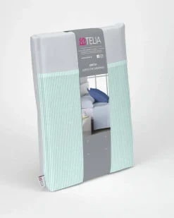 Juego de Sábanas 200 hilos Cama 150 GRETA Aqua 2 Almohadas