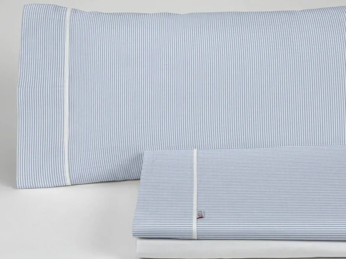 Juego de Sábanas 200 hilos Cama 90 GRETA Azul