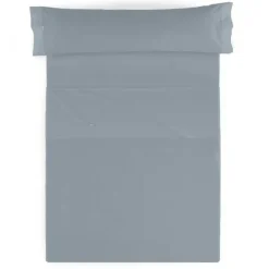 Juego de Sábanas para Camas de 135/140 cm Percal Color Acero ESTELIA 61770
