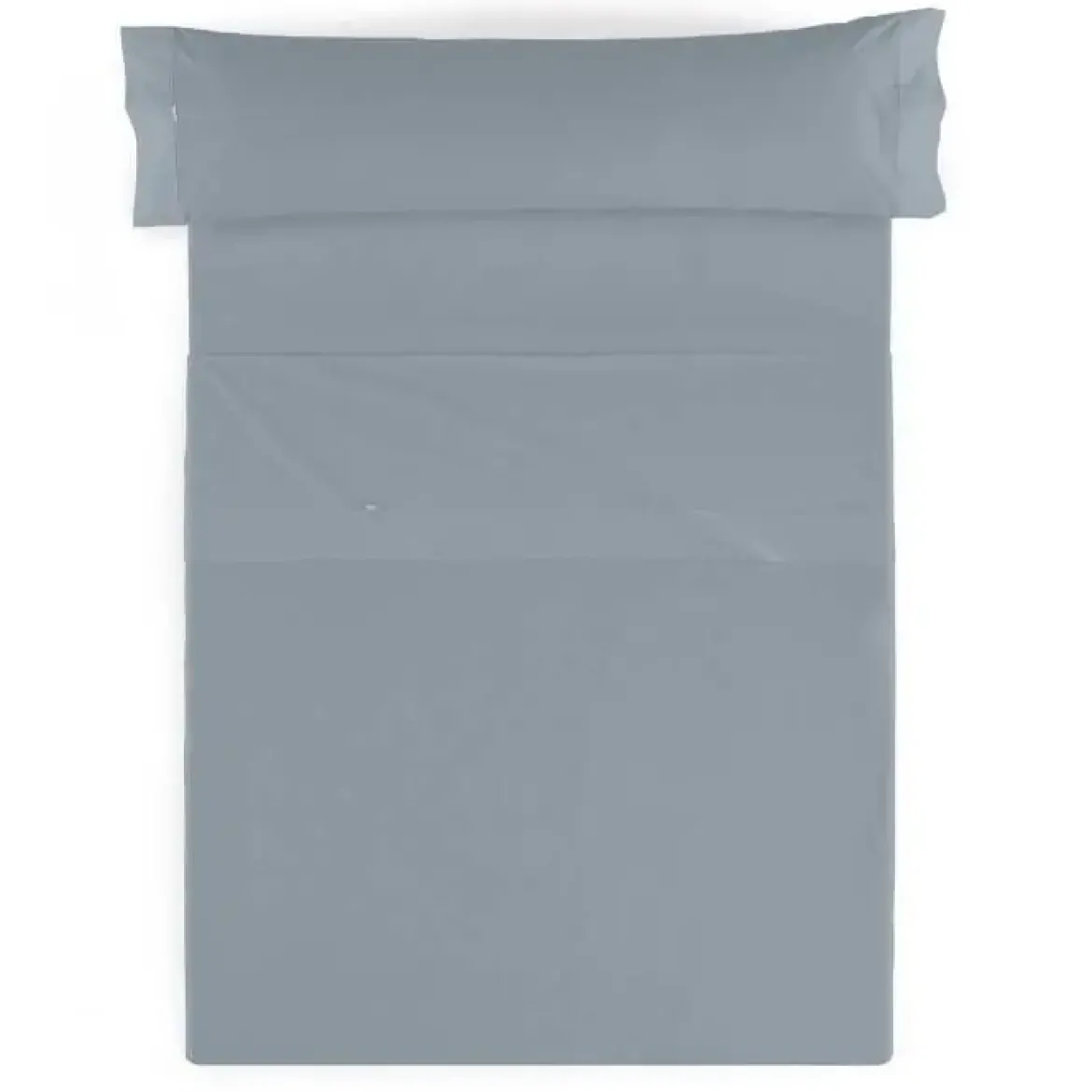 Juego de Sábanas para Camas de 135/140 cm Percal Color Acero ESTELIA 61770