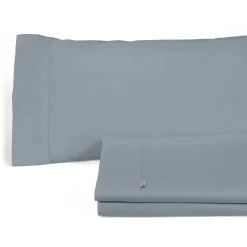 Juego de Sábanas para Camas de 135/140 cm Percal Color Acero ESTELIA 61770